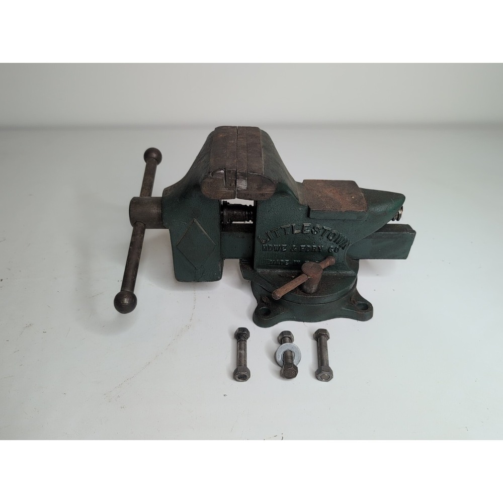 Vise, LITTLESTOWN Vtg. No. 400 Swivel Bench Vise, 4-1/4" Wide Jaws, Opens to 4"